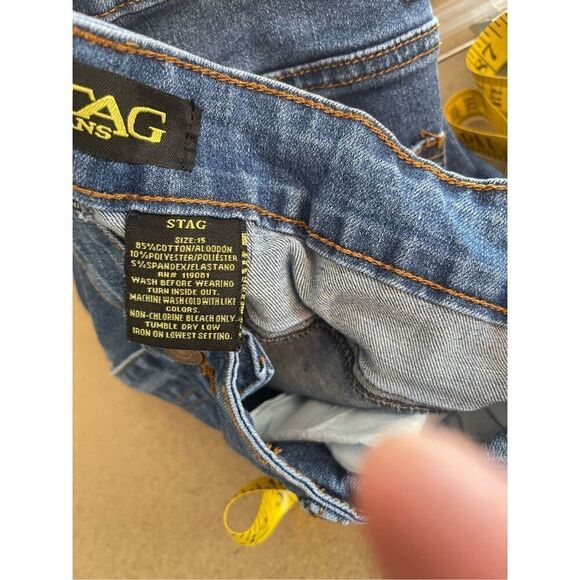 Stag Womens Blue Authentic Quality Mid-Rise Bootcut Jeans Size 15 - Picture 6 of 11